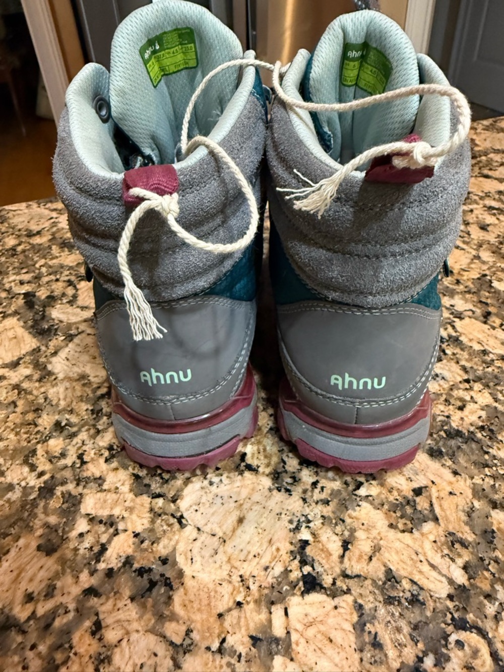 Ahnu Teal and Gray Outdoor Boots size 6 ladies - Picture 7 of 12